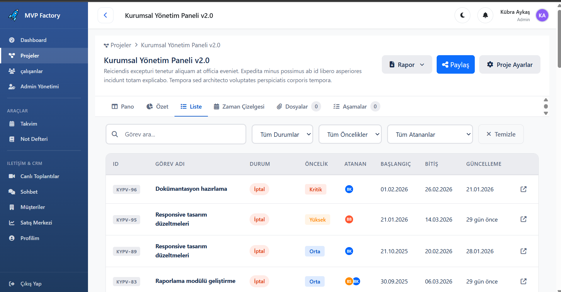 Project Management System Preview 6